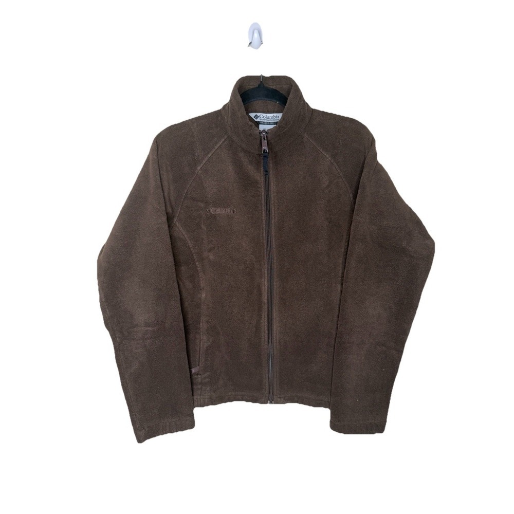 Columbia Sportswear Full Zip Brown Fleece Jacket Top Women's Size Medium M